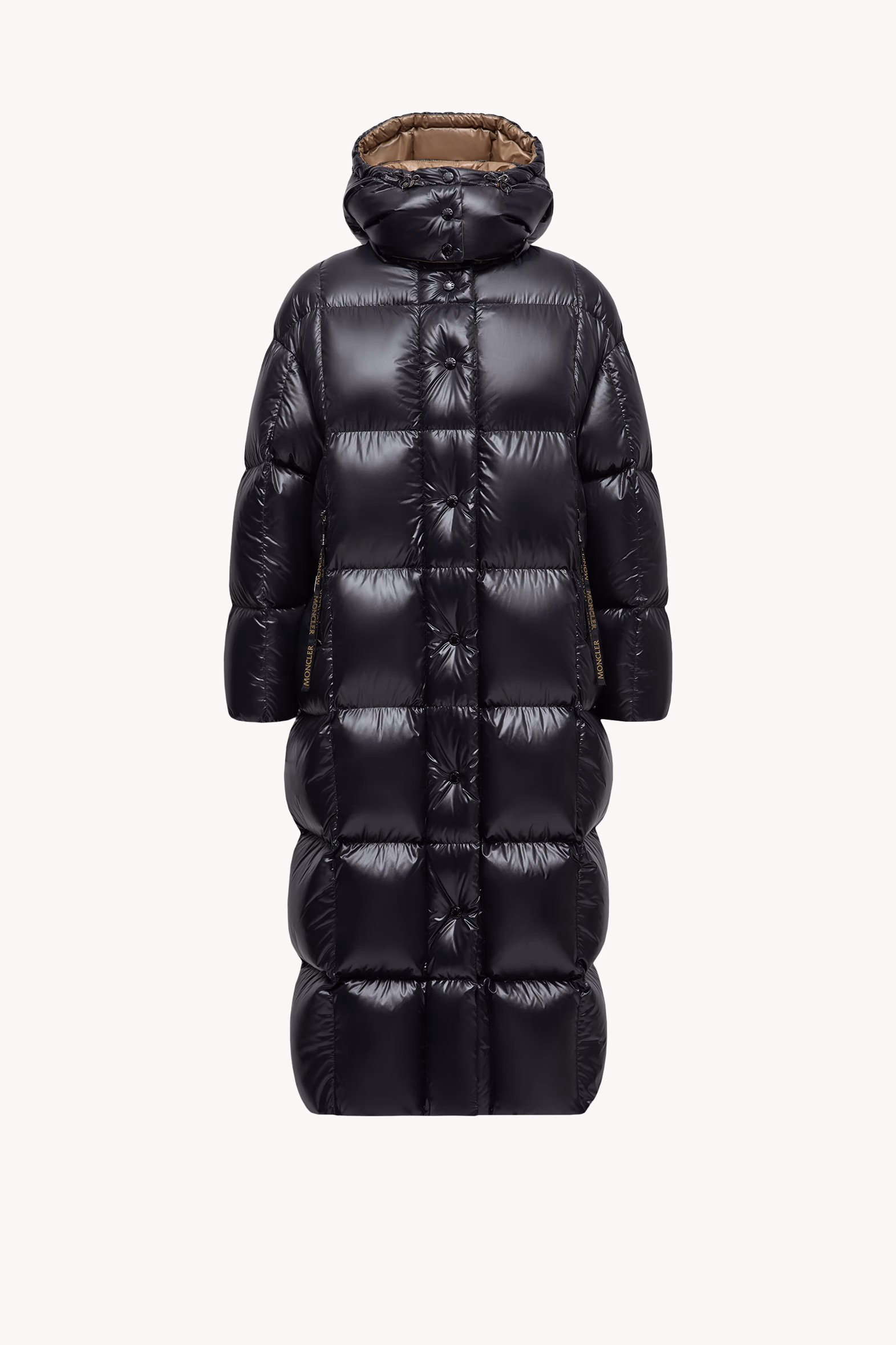 Parnaiba Hooded Long Down Jacket Women Black Moncler 2